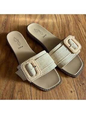 Joie “Freya” Beige Buckle Woven Straw Flat Sandals
| Size 8M